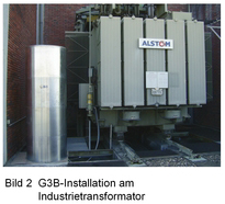 G3B-Installation am Industrietransformator